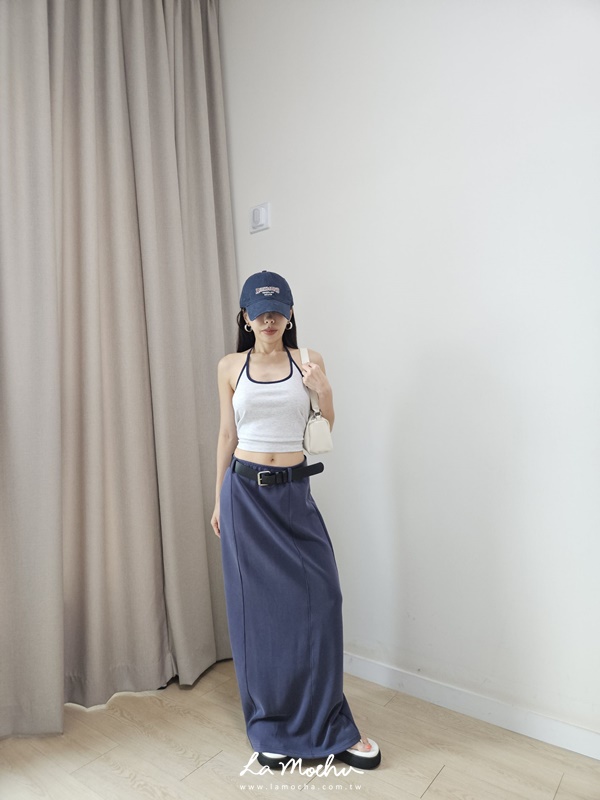 掛脖滾邊棉質背心(闆娘.花花清單)